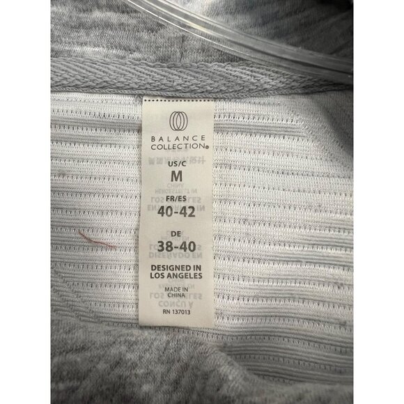 Balance Collection Cowl Neck Ribbed Sweater Gray Size Medium - Picture 8 of 8